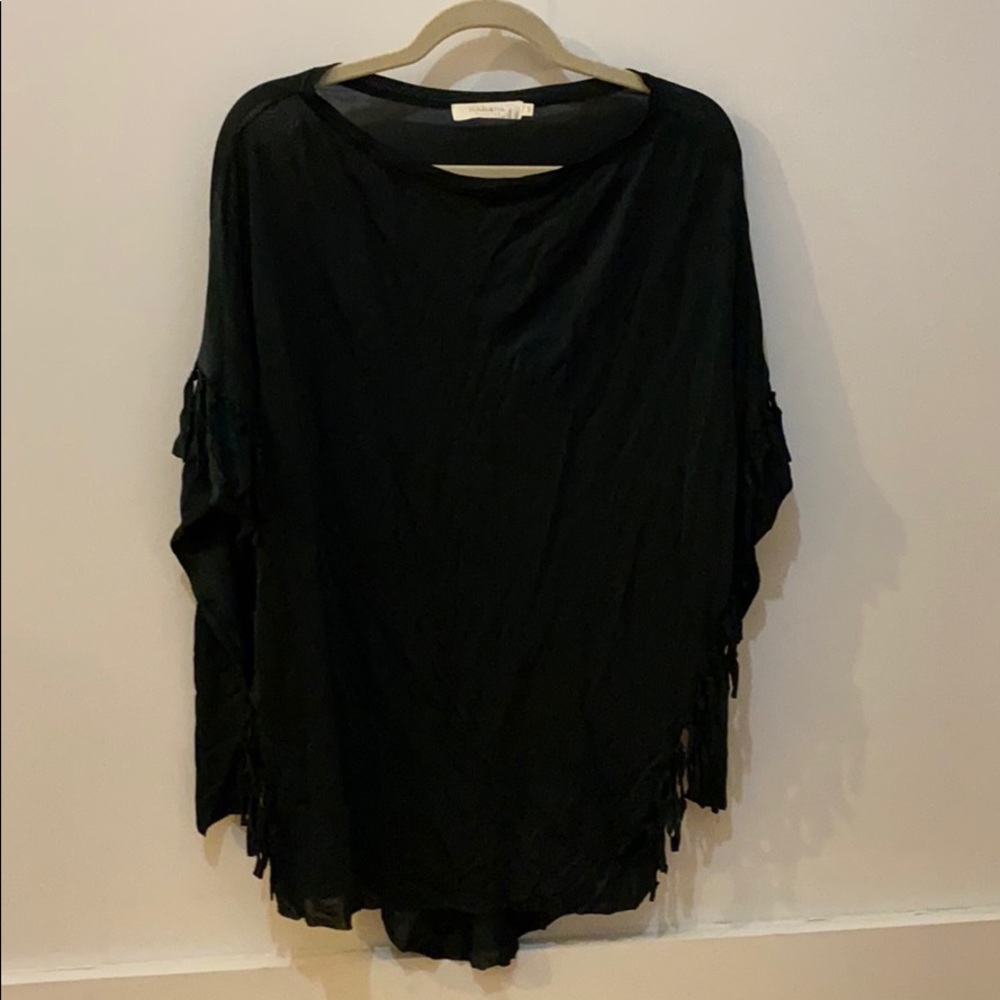 Rabens Saloner Fringed Top Sz S